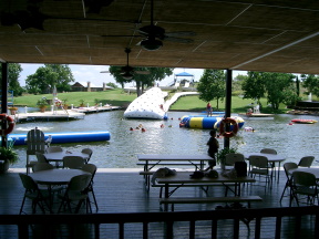 Kids love the Water Park at the Lake LBJ Yacht Club and Marina